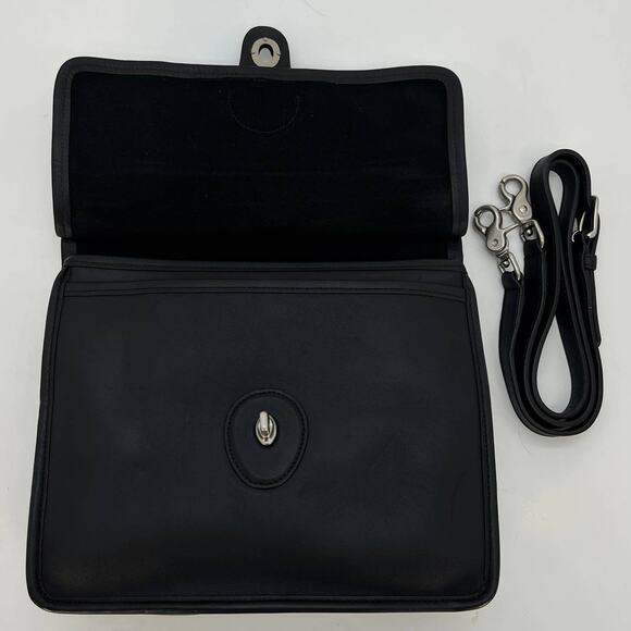 NEW Vintage Coach Willis Bag 9927 Black Leather Nickel Hardware 2005 - Picture 6 of 10